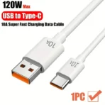 Durable and high-speed USB-C cable for power banks, car chargers, and laptops